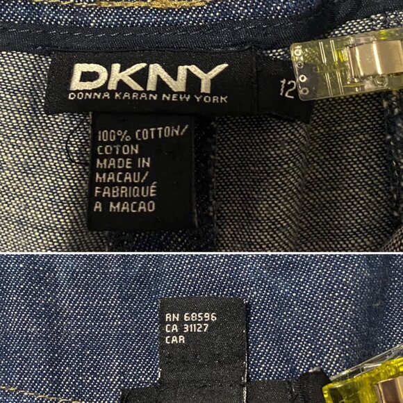 Vintage DKNY Chambray Cropped pants, Size 12 US - Picture 5 of 12